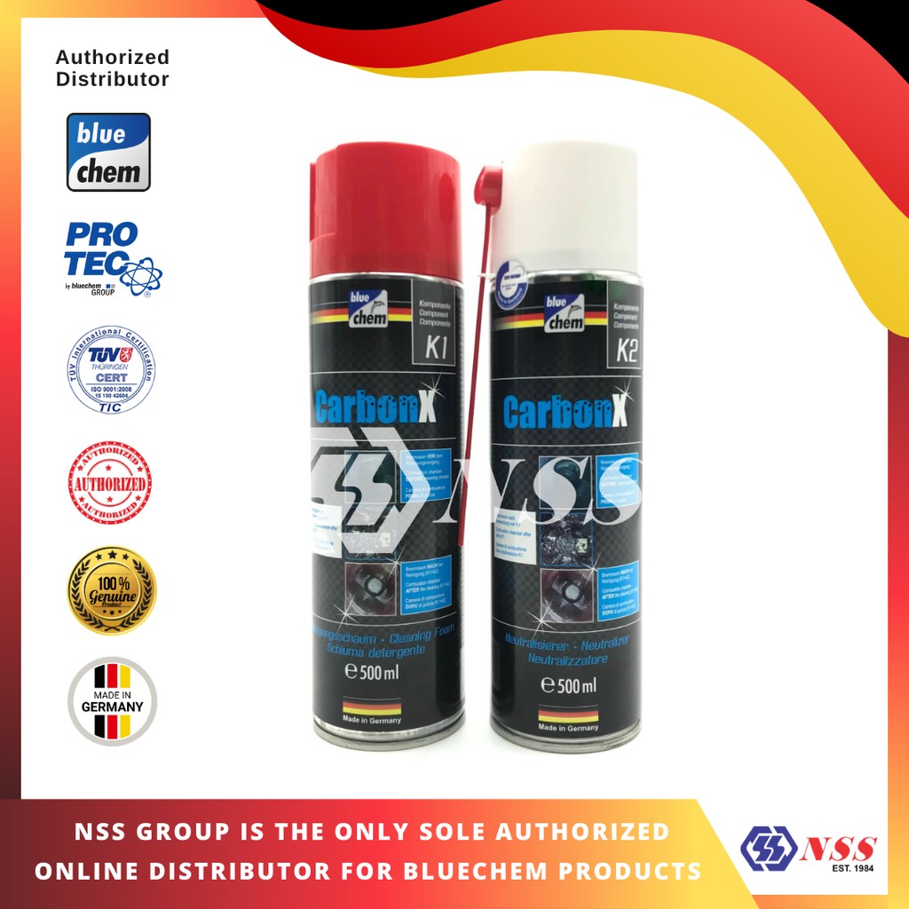 Bluechem Carbon X Combustion Chamber Cleaner K1+K2 for Car Engine