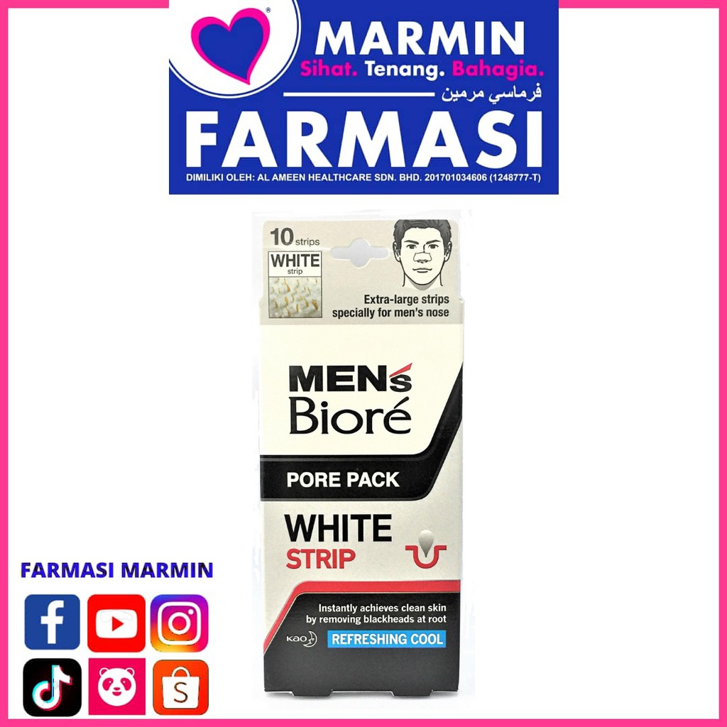 Men's Biore Pore Pack White Strip Refreshing Cool (10's) | Shopee Malaysia