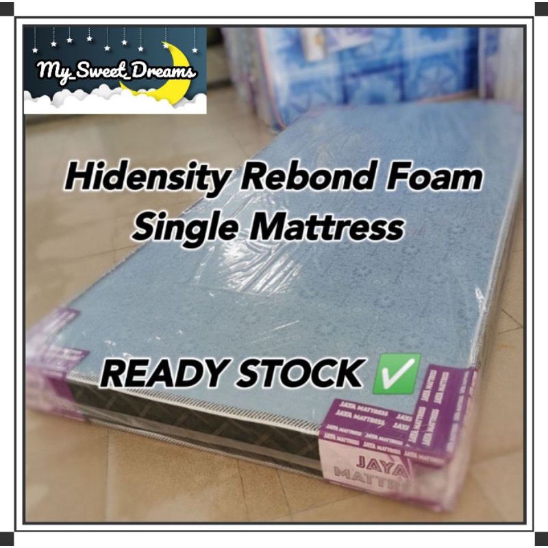 *READY STOCK* HIGH DENSITY REBOND FOAM SINGLE MATTRESS*TILAM BUJANG