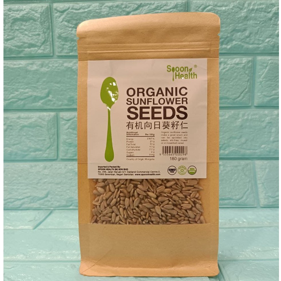 Spoon Health Organic Sunflower Seeds 180g Shopee Malaysia