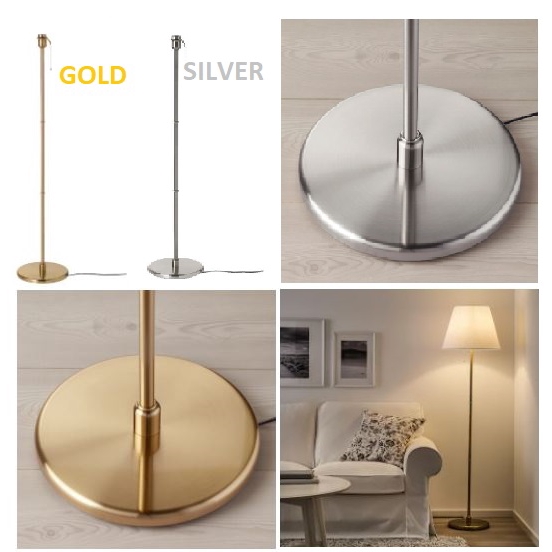 KRYSSMAST Floor lamp base , Silver / Gold