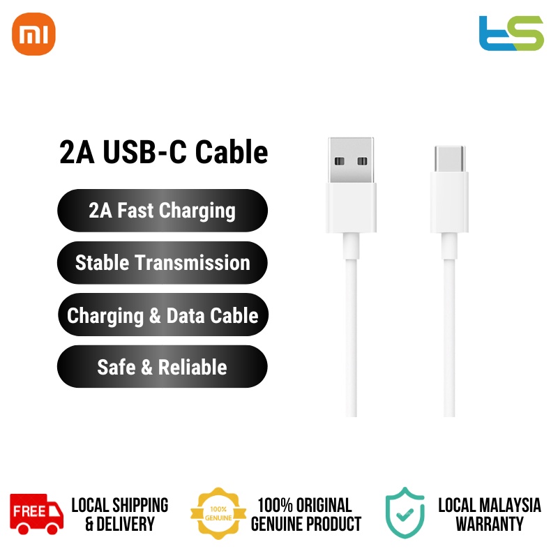 Xiaomi Mi USB-C Data and Charging 2A Cable 1M / 100CM | Shopee Malaysia