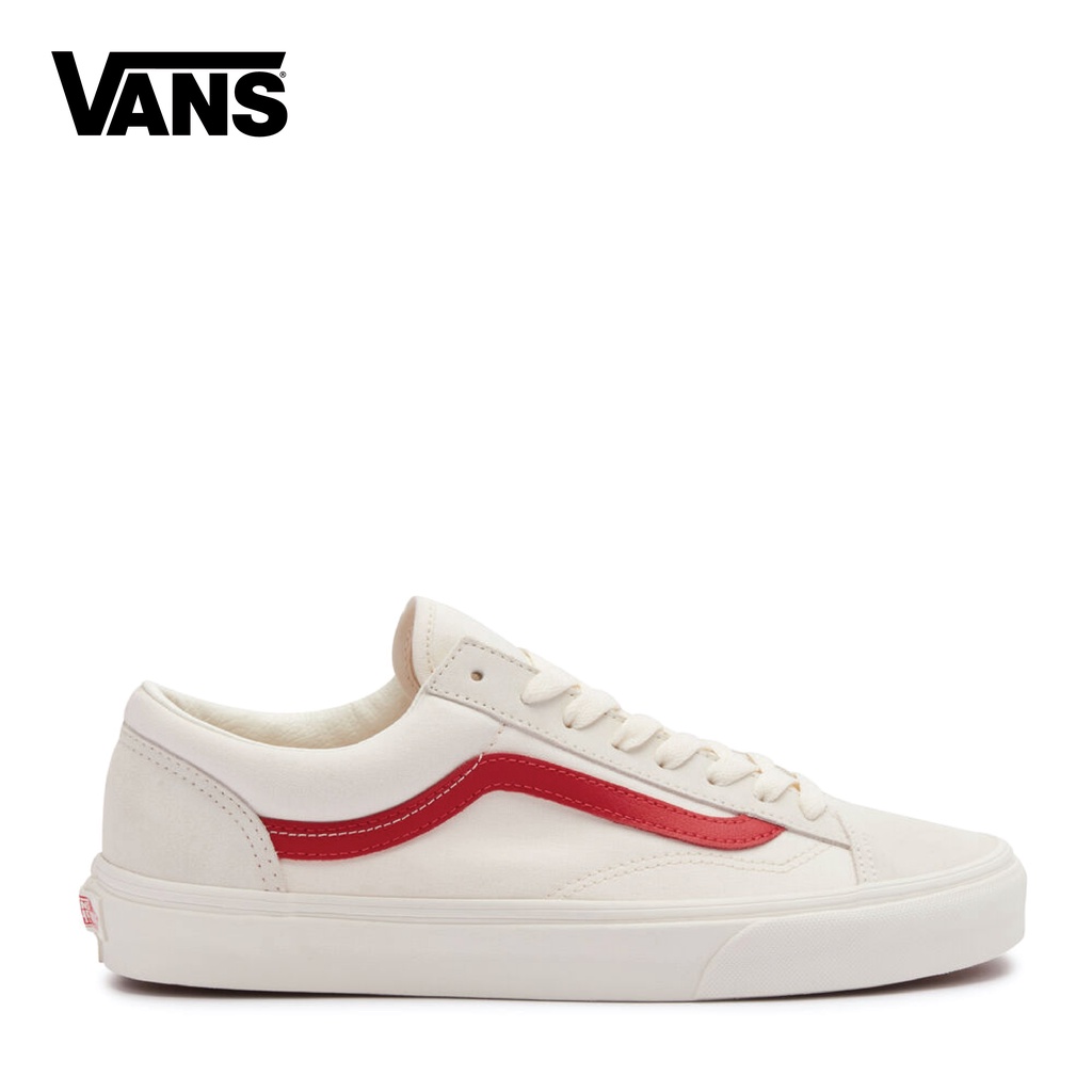 Vans style 36 marshmallow on sale red