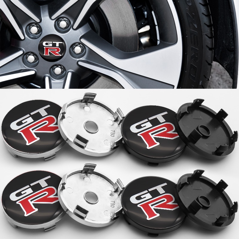 GTR 60mm 4pcs tire center hub cover replacement badge hub center cover ...