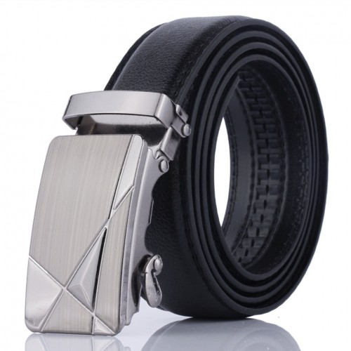 Luxury Men Formal Automatic Buckle Belt 3D Triangle Middle | Shopee ...