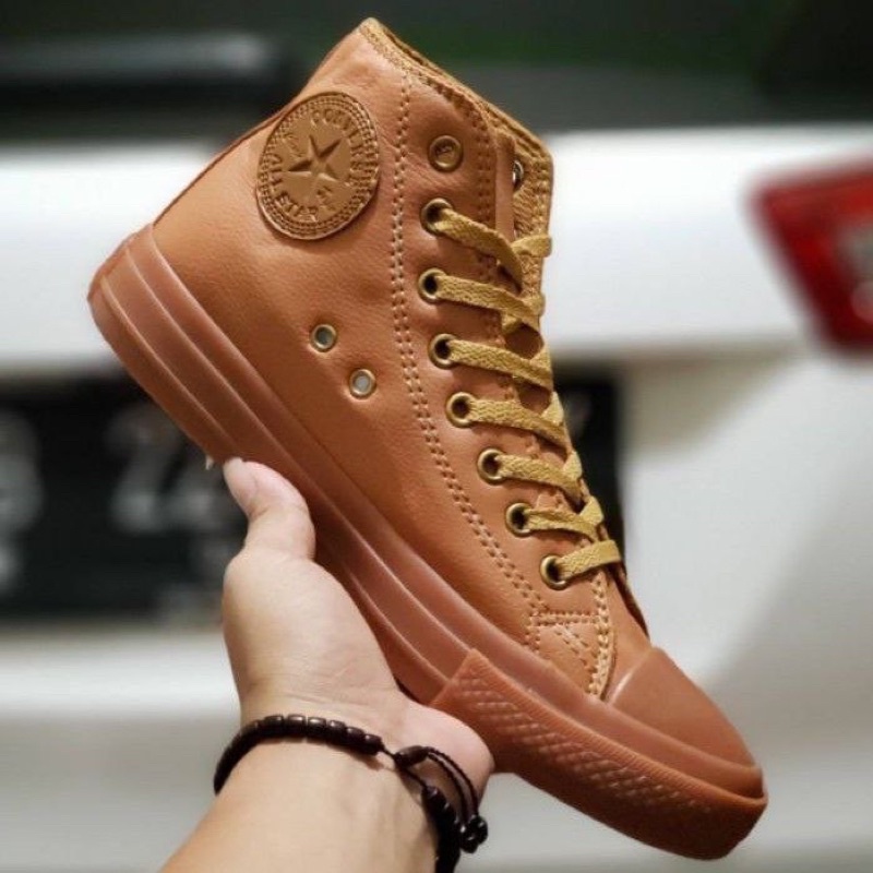 CONVERSE CHUCK TAYLOR HIGH CUT LEATHER BROWN