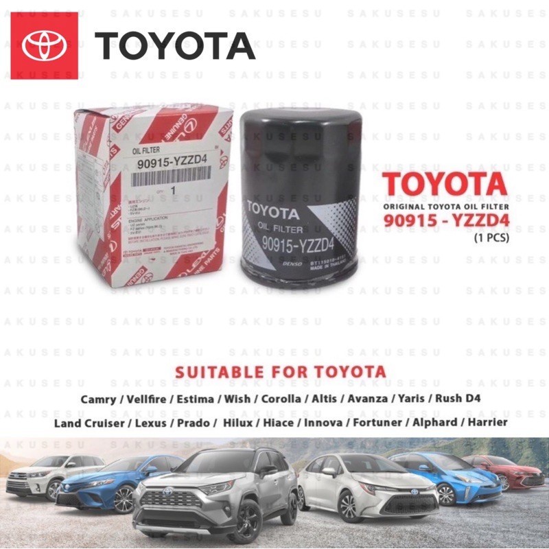 90915-YZZD4 Toyota oil filter for Hilux, Prado, Inova, Lexus, Land ...