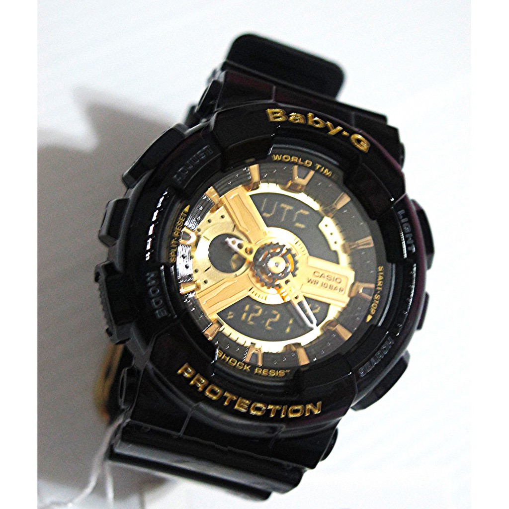 Watch Casio BABY G BA110 1 BLACK GOLD ORIGINAL Shopee Malaysia