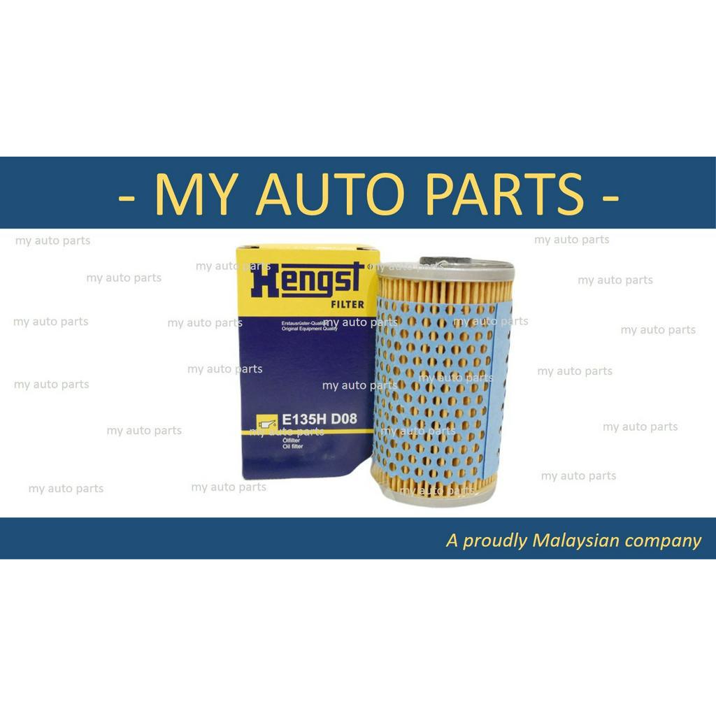 (E135H D08) HENGST OIL FILTER MERCEDES W123 OIL FILTER (102 184 0425