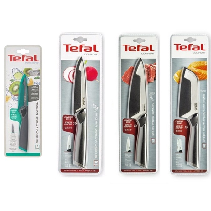 Tefal Utility Knife 12cm/Chef Knife 15cm/Chef Knife 20cm/ Santoku Knife ...