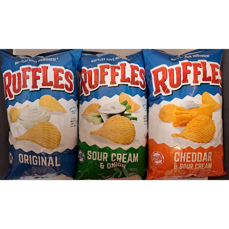 Ruffles Original/Sour Cream & Onion/Cheddar & Sour Cream/Jalapeno Ranch ...