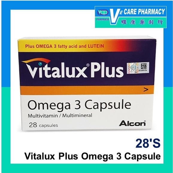 Vitalux Plus Omega 3 Capsule 28'S (Exp: 11/2024) | Shopee Malaysia