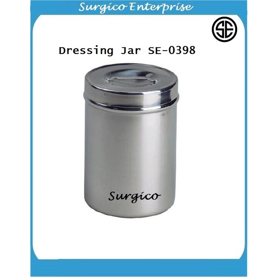 DRESSING JAR 0398 WITH COVER STAINLESS STEEL 7"X7" MEDICAL USE PRODUCT Shopee Malaysia