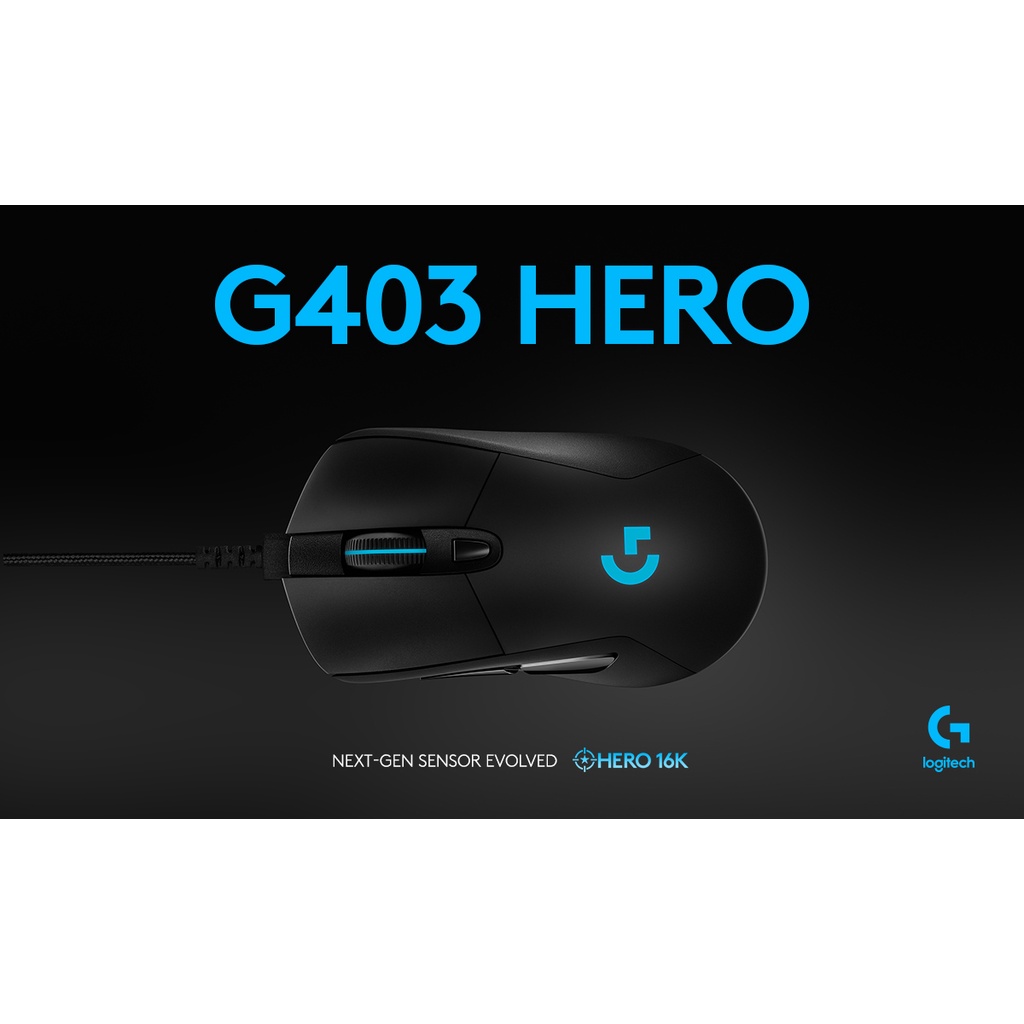 Logitech G403 Hero Wired Gaming Mouse/Hero 25K Sensor/25,600 DPI/RGB ...