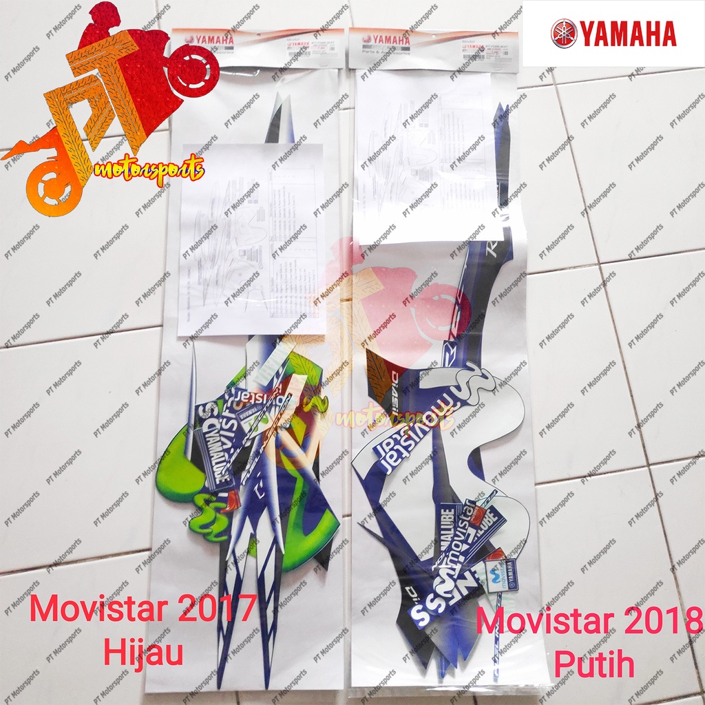 Yamaha Y15ZR Y15 V1 V2 Sticker Body Stripe Movistar 2017 2018 Original ...