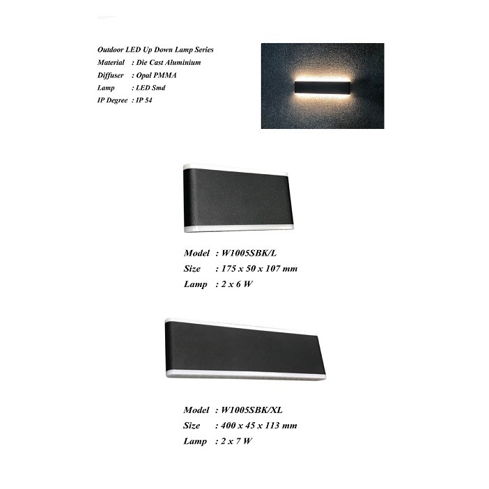 Outdoor LED Up Down Lamp Series Modern Design Wall Light | Shopee Malaysia