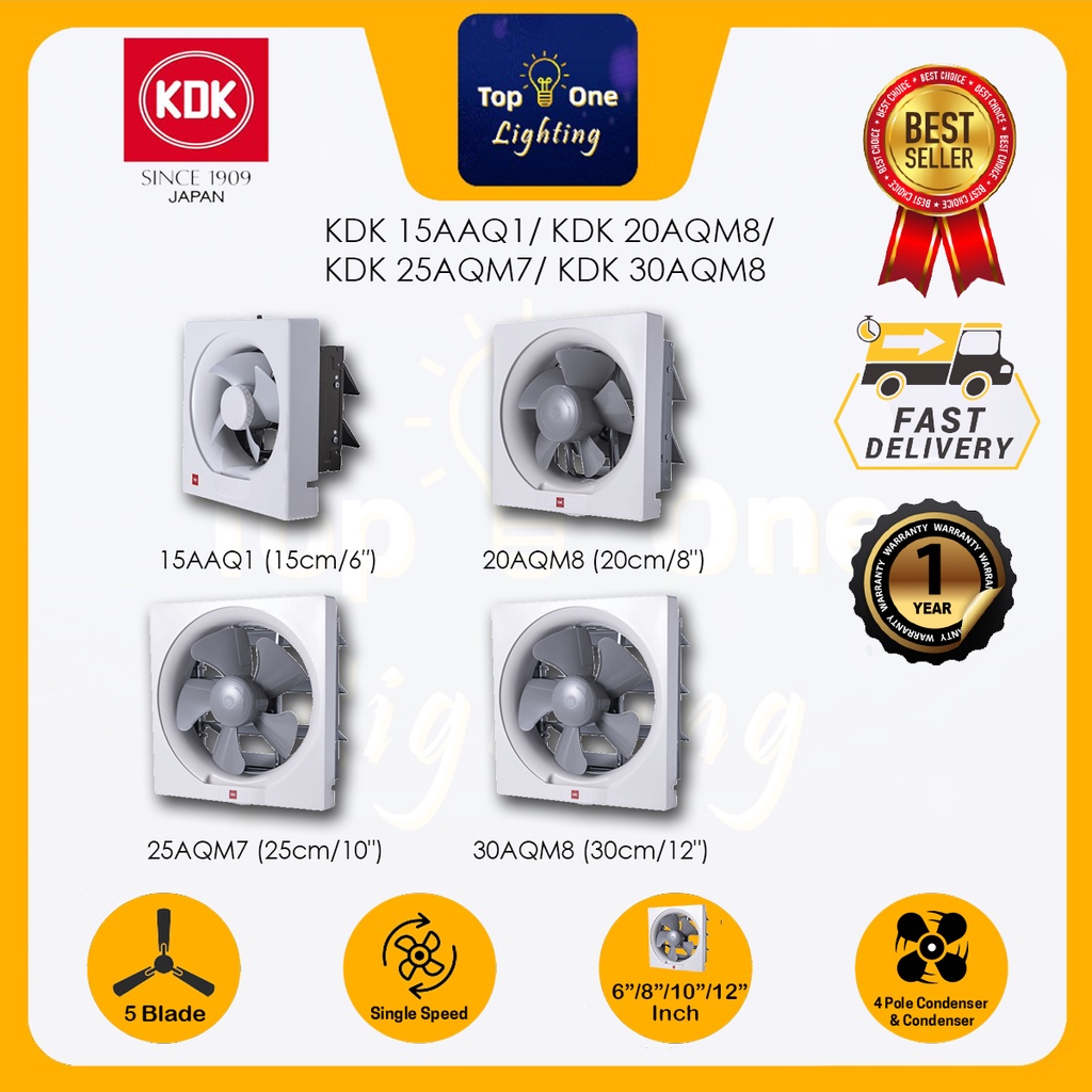 KDK Wall Mounted Exhaust Ventilating Fan KDK 15AAQ1/ KDK 20AQM8/ KDK