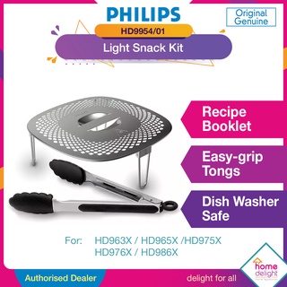 Snack Master Accessory Kit with Snack Cover and Silicone Tongs for Philips Airfryer XXL Models