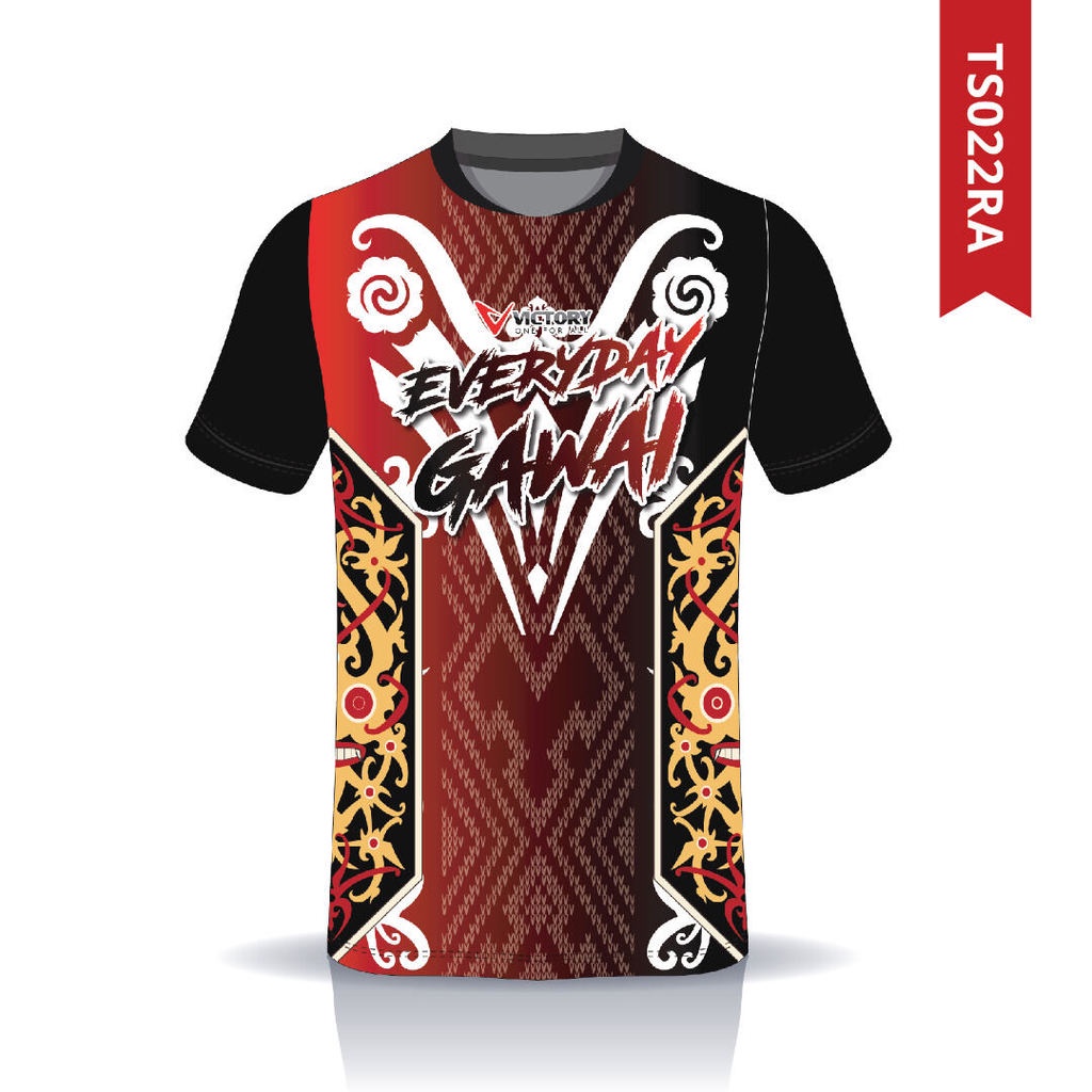 Baju Gawai 2023 Victory Everyday Gawai 022 Round Neck T-shirt | Shopee ...