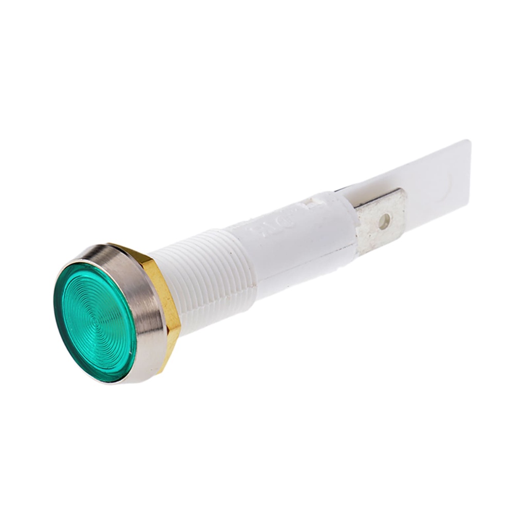 Green Neon Panel Mount Indicator Light, 230V ac, 10mm Mounting Hole ...
