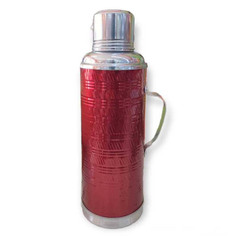 TOP POINT Traditional Glass Vacuum Flask Red / Thermos Merah / Thermal ...