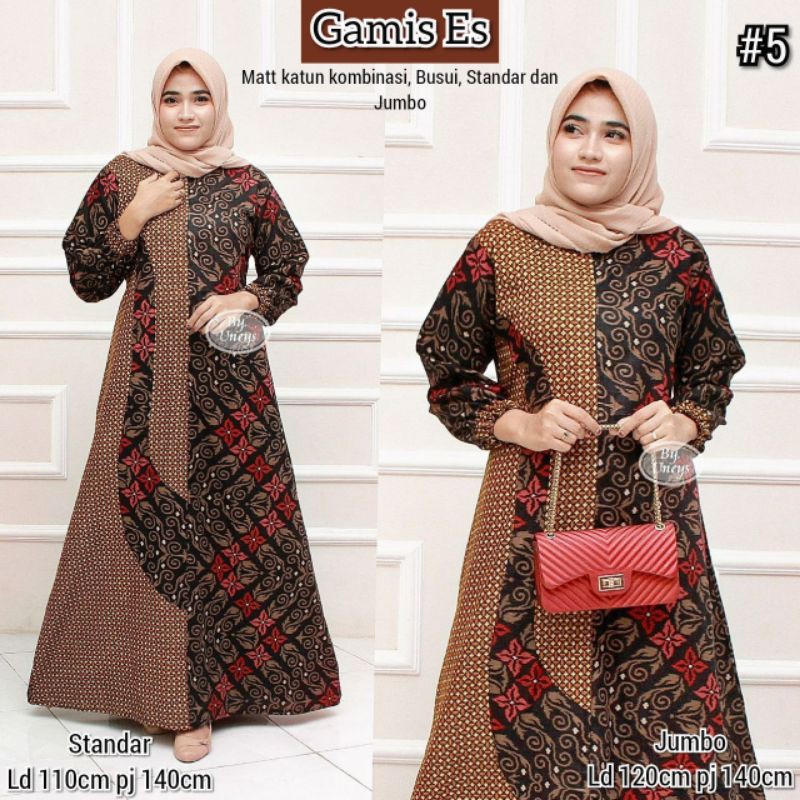 Gamis ES BATIK Combination Of 2 Standard And JUMBO Motifs LD 120CM ...