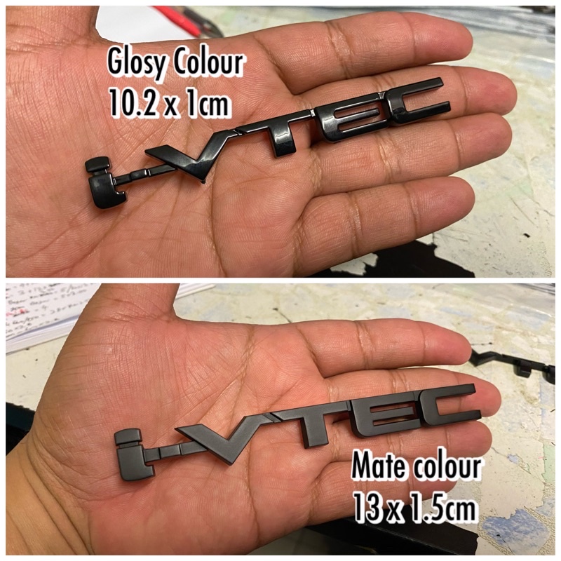 Emblem Ivtec Black Hitam Honda I Vtec Shopee Malaysia