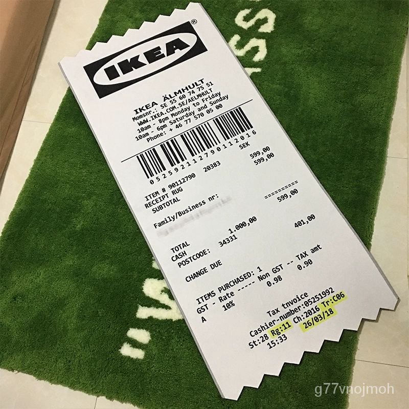 Tapis Ticket De Caisse Ikeanull