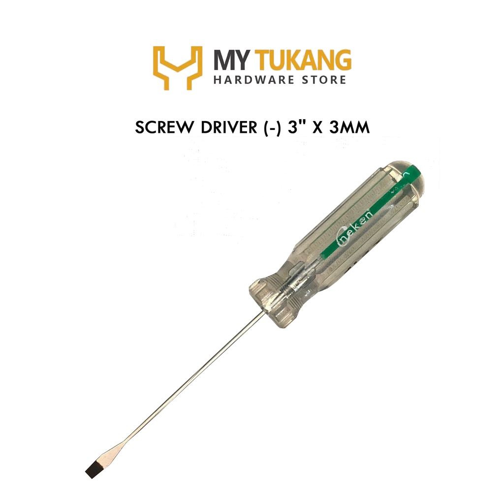 SCREW DRIVER (-) 3'' X 3MM | Shopee Malaysia