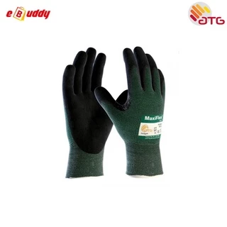ATG MaxiFlex Cut Resistant Palm Safety Gloves with Nitrile Coated MicroFoam Grip Touchscreen Compatible ( 34-8743 )
