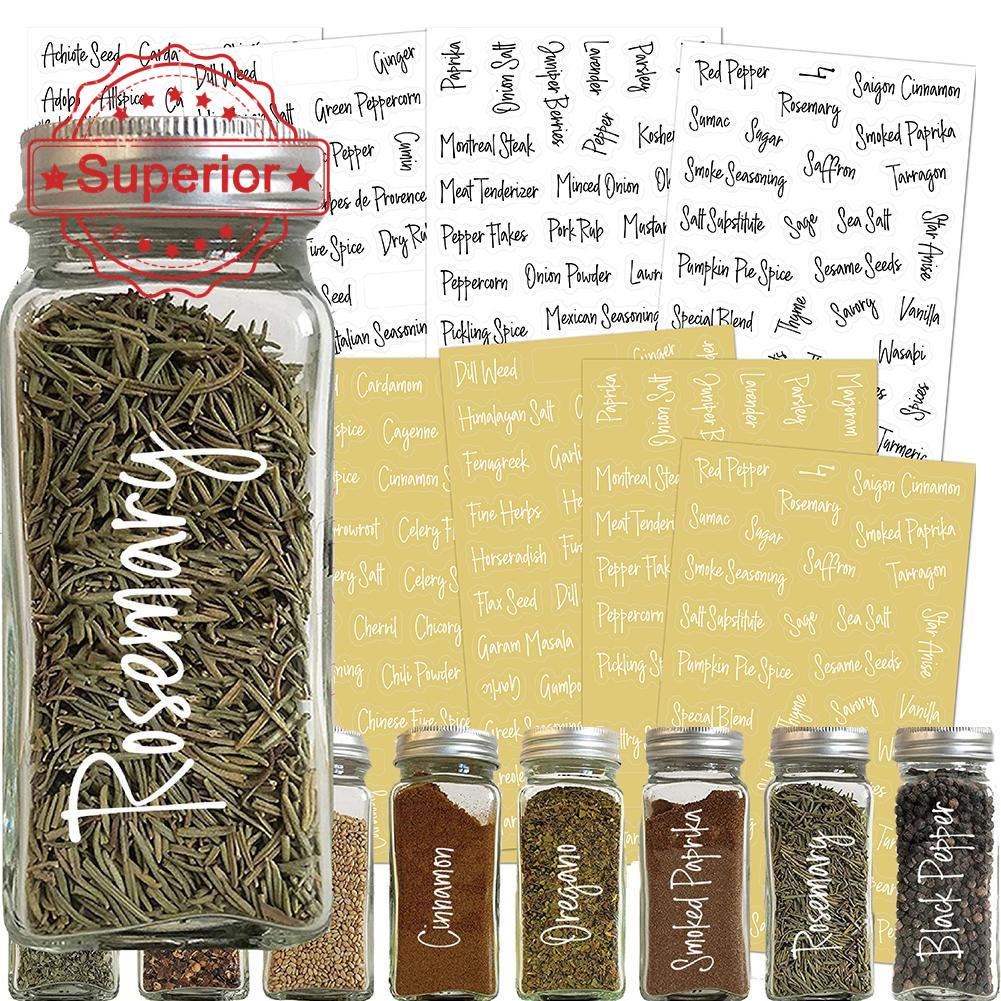 8 One-sale Spice Labels 274 Creative Transparent Waterproof Labe Labels ...
