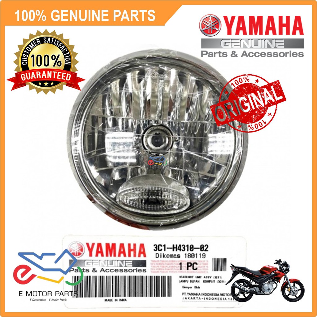 FZ HEADLIGHT ASSY FZ150 V1 ROUND HEAD LAMP ASSY FZ150 29B 3C1 LAMPU ...