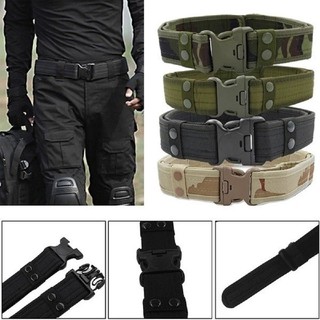 Black Nylon Security Belt Patrol Duty Armed Belt Tactical Belt  Multifunctional Ten-piece Belt Equipment Set (black)