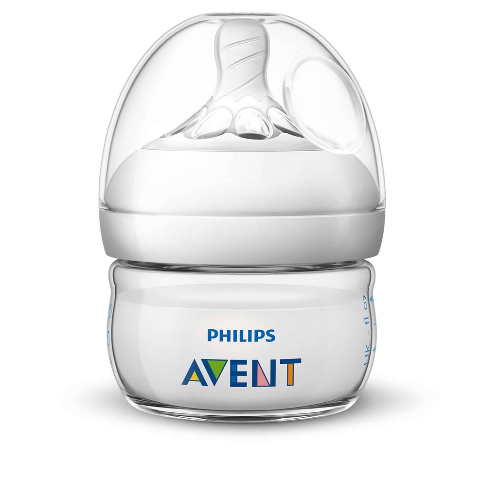 Avent Natural Newborn Bottle 2oz/60ml Single Pack Baby Bottle Feeding ...