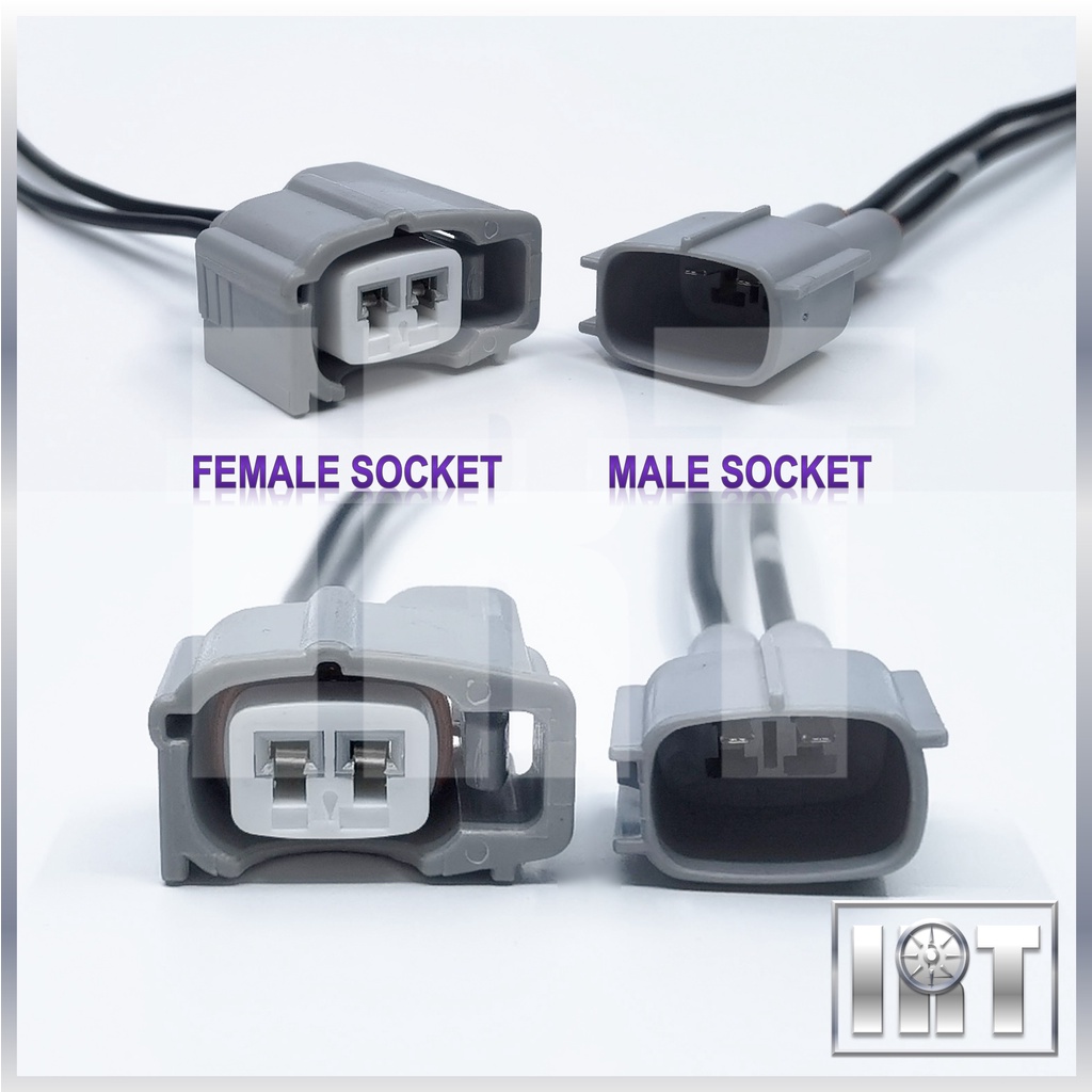 2 Pin Fuel Injector Engine Knock Sensor Socket Vios Myvi Alza Camry