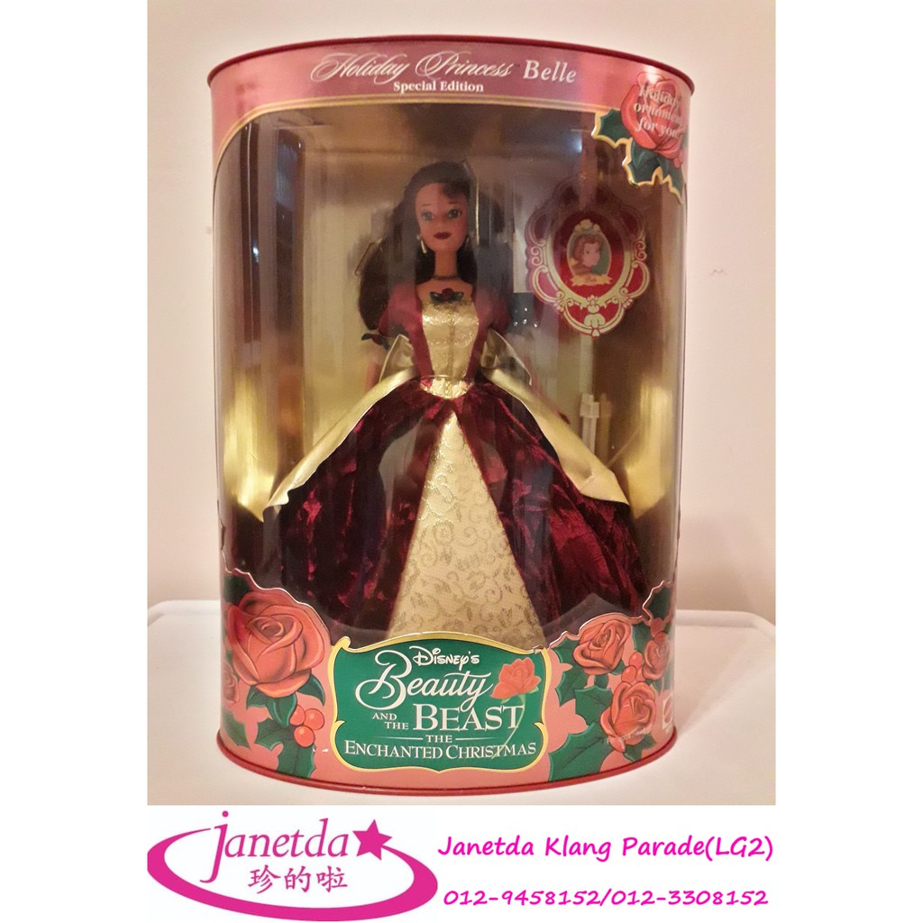 beauty and the beast enchanted christmas barbie