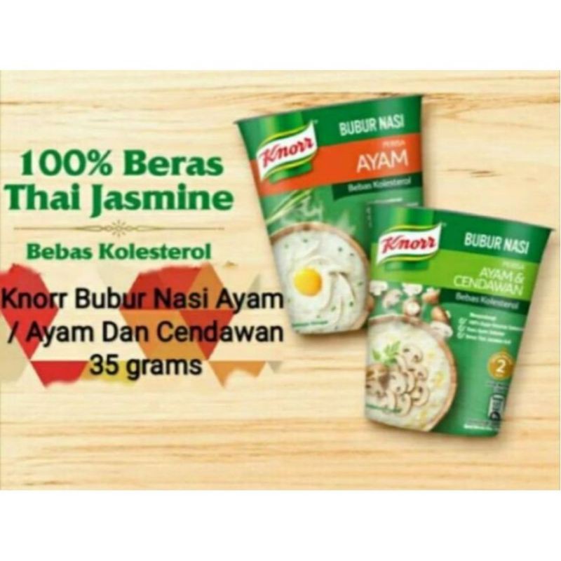 Knorr Bubur Nasi Cup Porridge 35g Shopee Malaysia