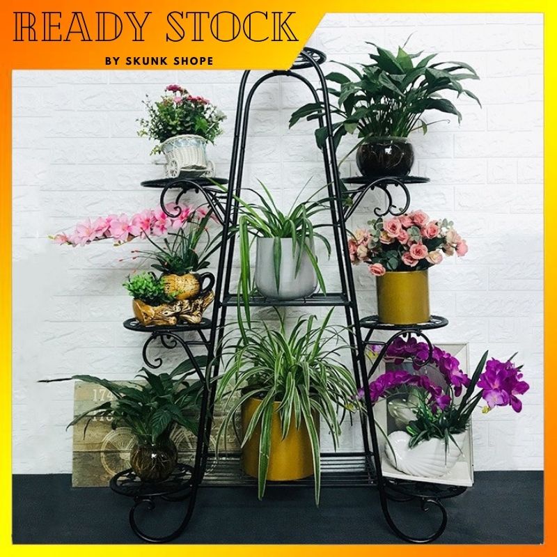 SS 9 Tier Flower Rack Pot Plant Stand 0149 - Rak Pasu Bunga 9 Tingkat ...