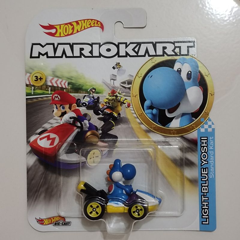 Hot Wheels Mario Kart Light Blue Yoshi Shopee Malaysia