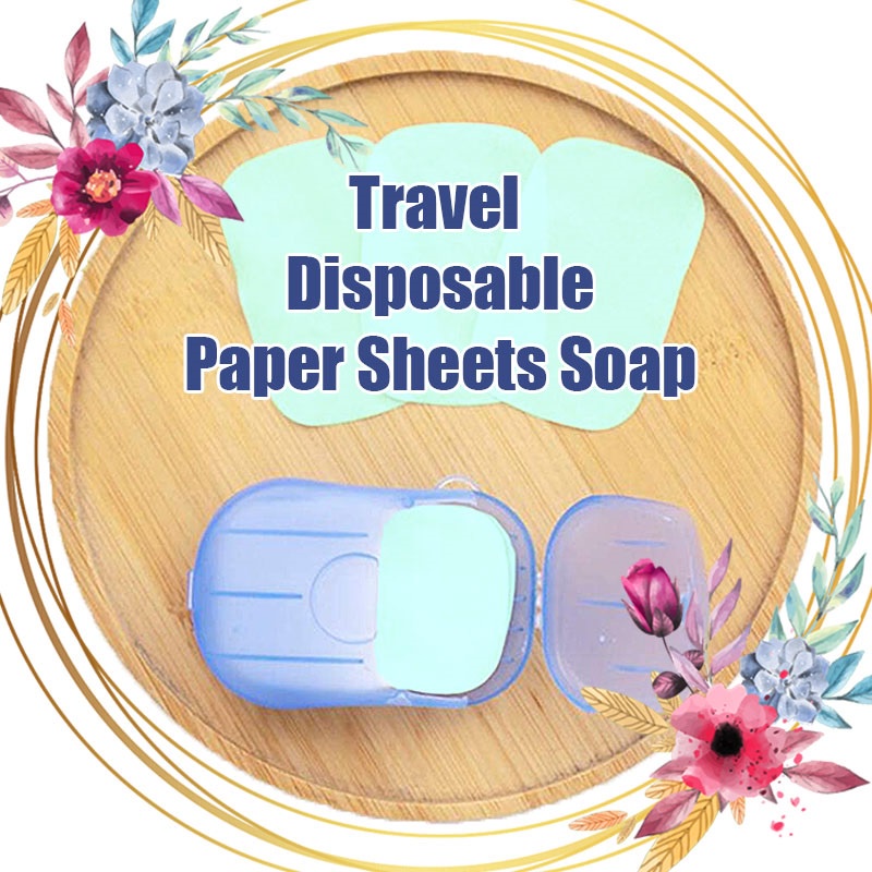 20Pcs/box Anti Virus Travel Disposable Soap Tablets Boxed Soap Paper ...