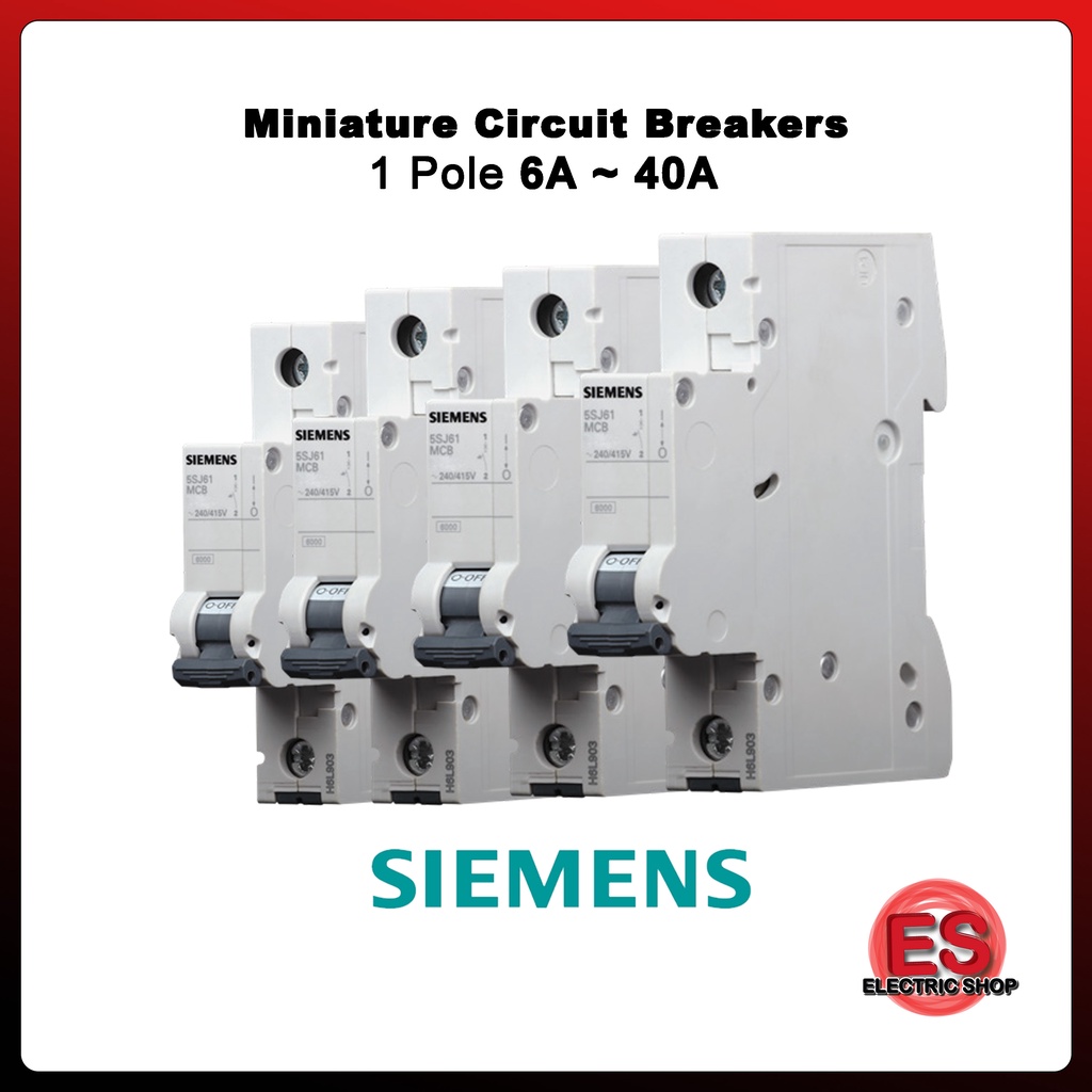 thumbnail image 2 of AC Miniature Circuit Breaker 2 Pole 40A, 120/240V Thermal Magnetic Trip, DIN Rail Mount (6A To 63A Options) 2 of 6