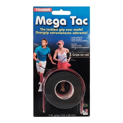 Grip Mega Tac Padel Tourna - Le Plus Collant, Blister De 3, Bleu