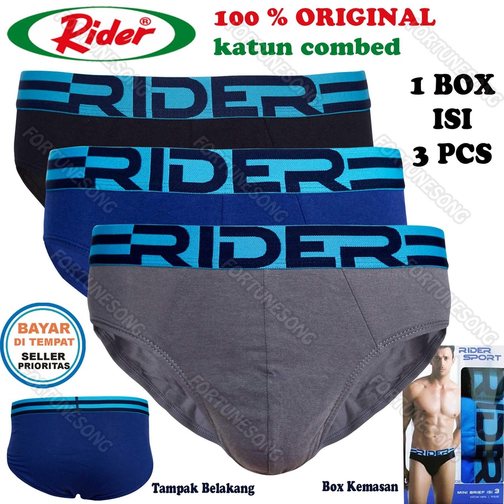 3 pcs Men's Underwear Rider Sport R762B Mini Brief - Original Rider Men ...