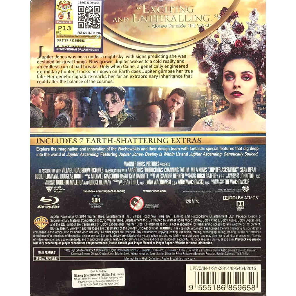 Blu-ray Movie Jupiter Ascending (Import 50GB) (2015) | Shopee Malaysia