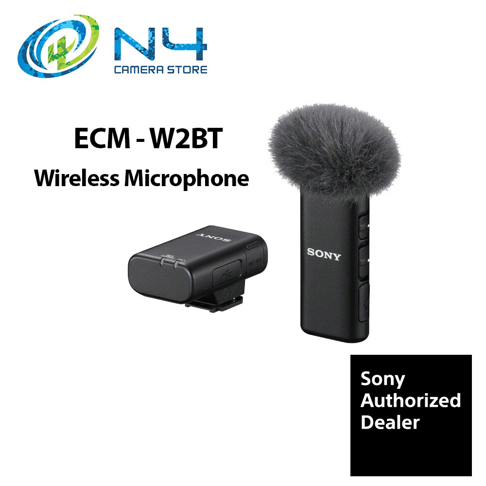 Sony ECM-W2BT Camera-Mount Digital Bluetooth Wireless Microphone System ...