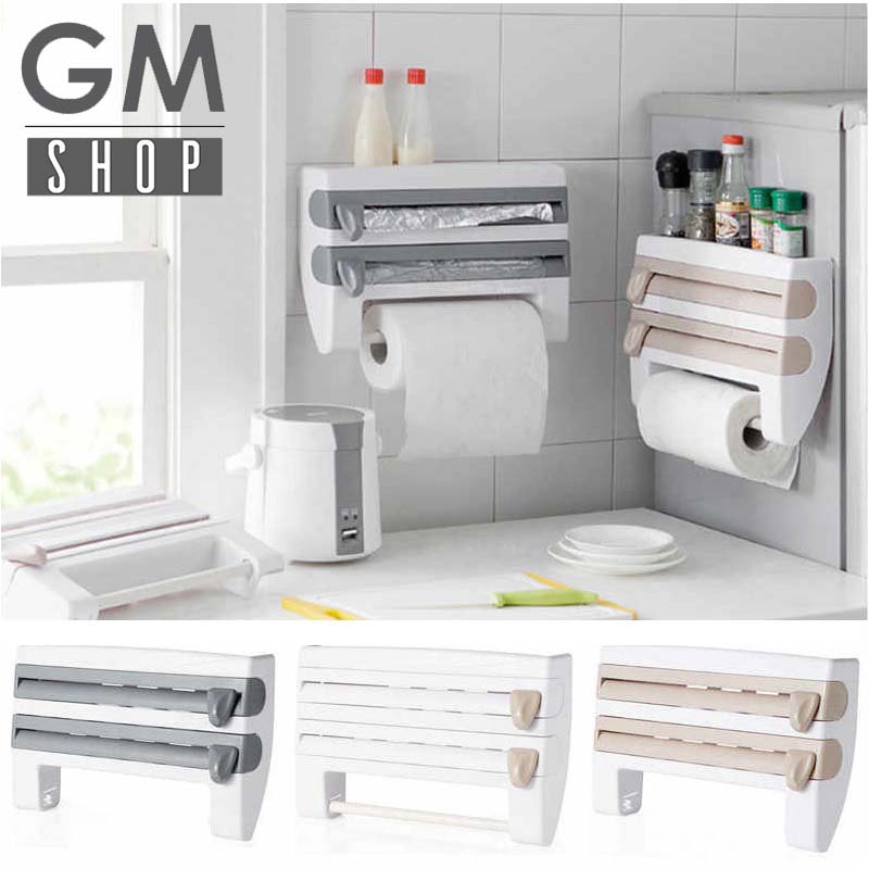 Multifunctional Home Kitchen Storage Rack Tin Foil Paper Towel