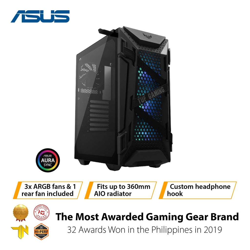 ASUS TUF Gaming GT301 ATX Compact Case With Tempered Glass (20mm ...