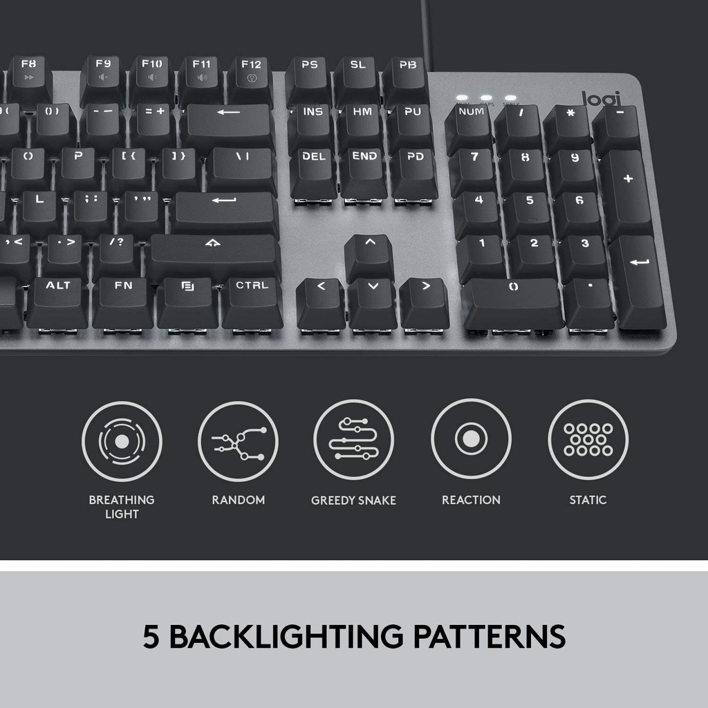 Logitech K845 Mechanical Illuminated Wired Keyboard + G203 RGB Wired ...