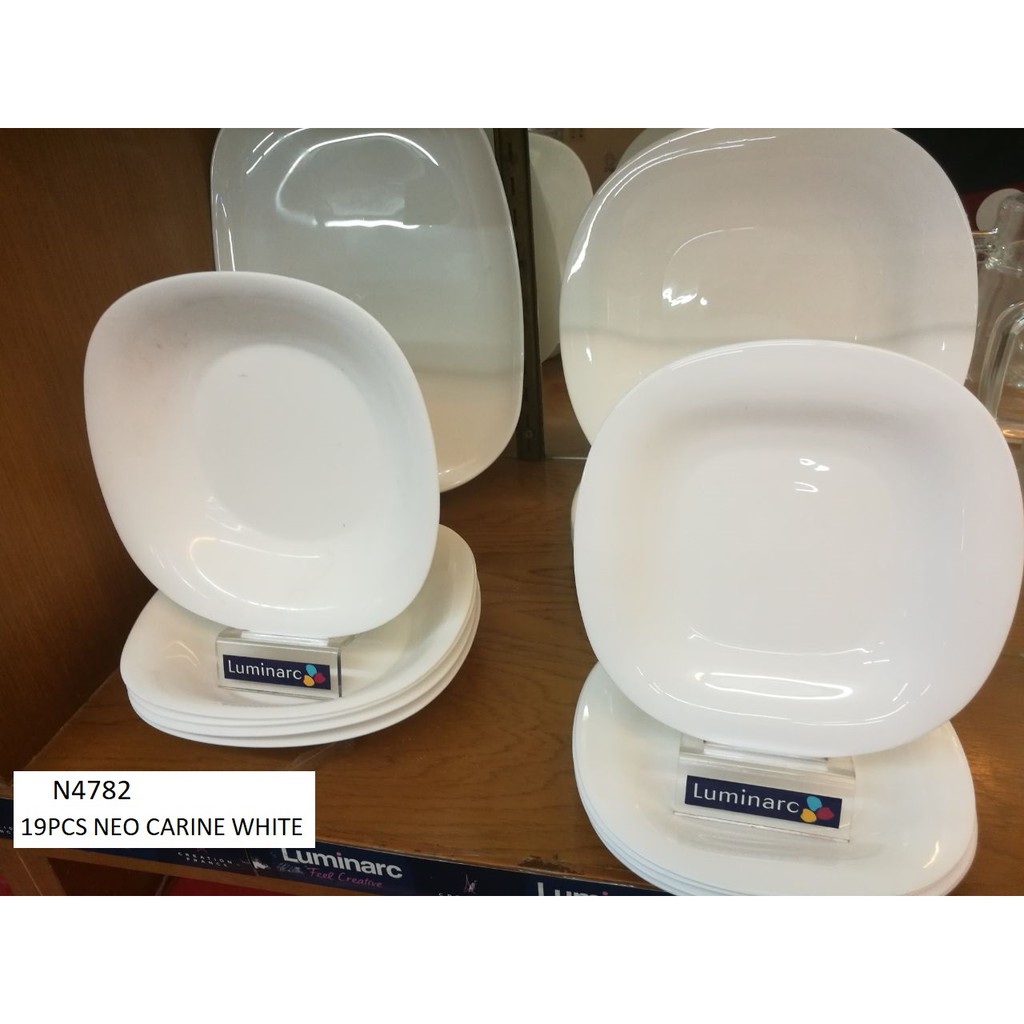 LUMINARC 19 PCS NEO CARINE WHITE DINNER SET (N4782) | Shopee Malaysia