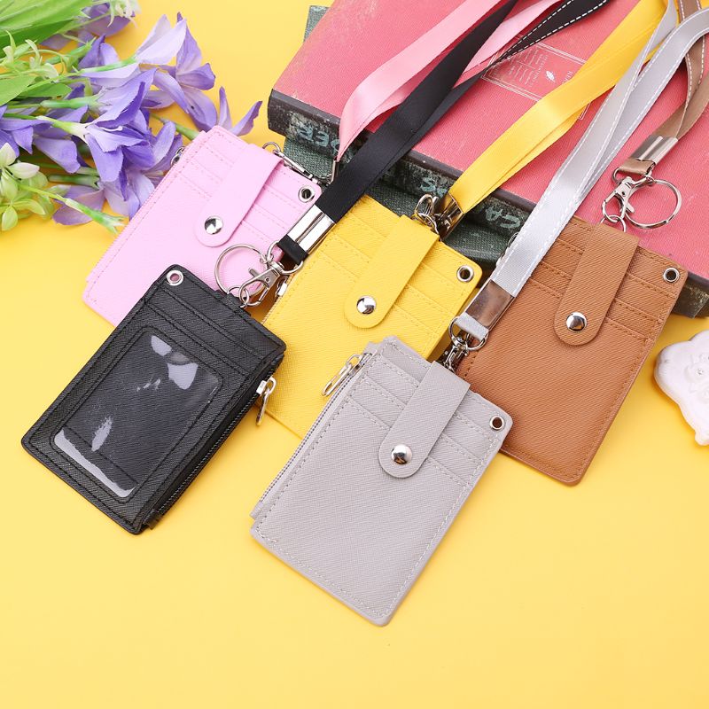 Ncw-02 Business Credit Card ID Badge Coin Purse Holder Neck Strap ...